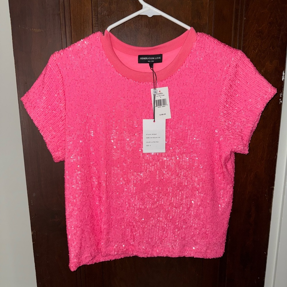 Generation Love Ultra Pink Sequin Top